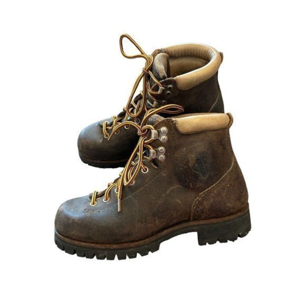 Vasque Brown Women Hiking Boots Size 7 Vintage Vibram Soles